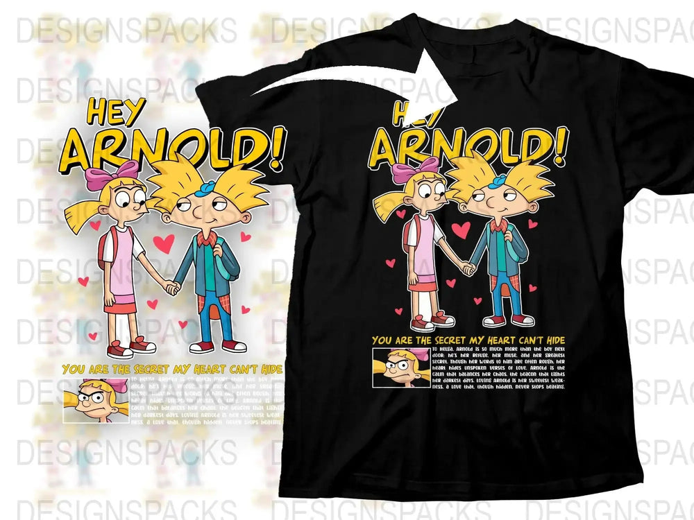 Hey Arnold Valentine Holding Hands Png Digital Download