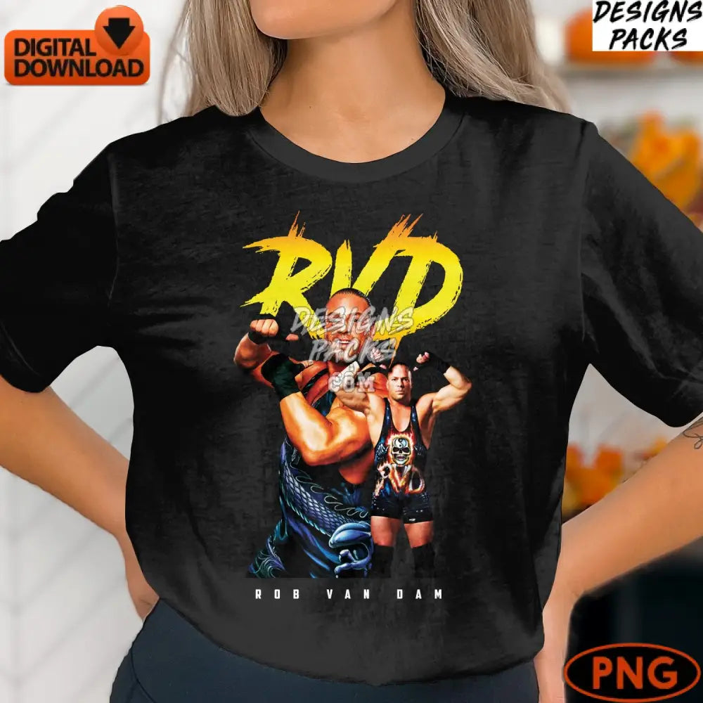 High-Resolution Pro Wrestling Digital Art Vibrant Wrestler Png Instant Download Sports Fan Gift