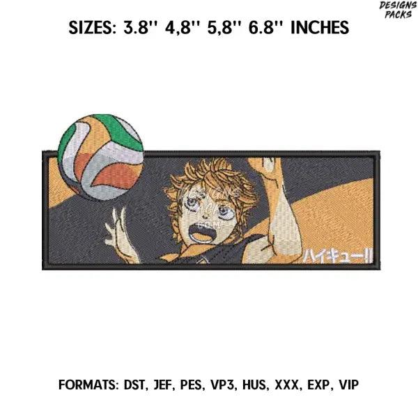 Hinata Embroidery Design File/ Haikyu Anime Embroidery Design/ Sport Volleyball Machine Embroidery/ Design Pes Dst