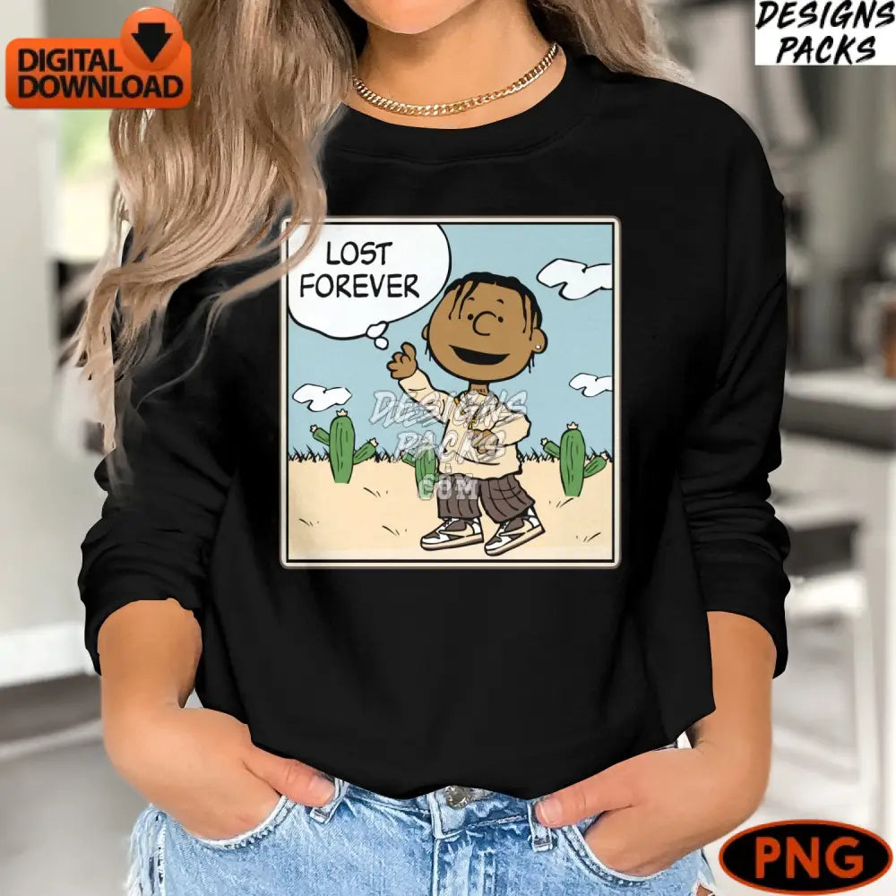 Hip Hop Cartoon Character Digital Art Street Style Youth Instant Download Png