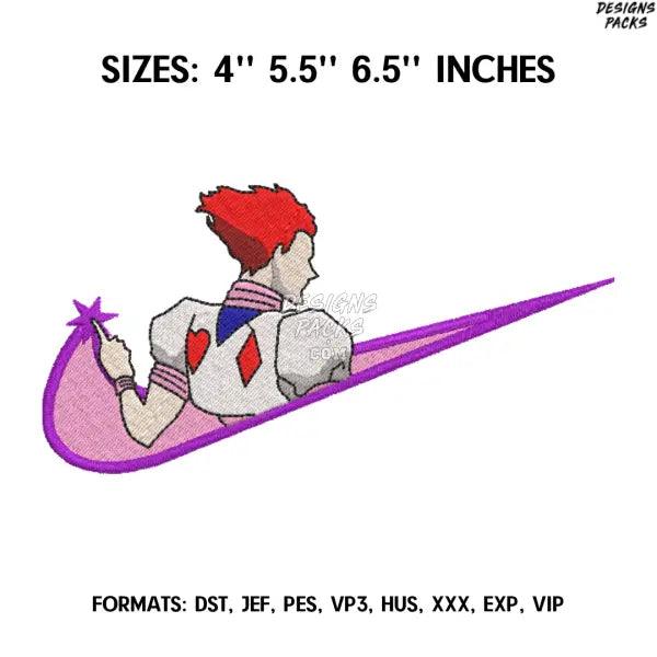 Hisoka Embroidery Design File, Hunter x Hunter Anime Embroidery Design, Anime Pes Design Brother, Nike Hisoka Morow