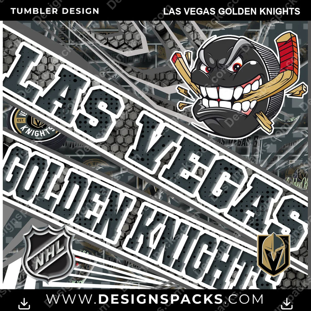 Hockey Angry Sports Las Vegas Golden Knights NHL Hockey Tumbler Digital Wrap Design Download