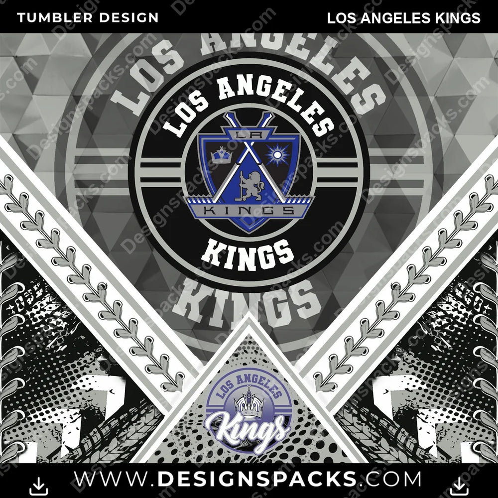 Hockey Diamond Los Angeles Kings NHL Hockey Tumbler Digital Wrap Design Download