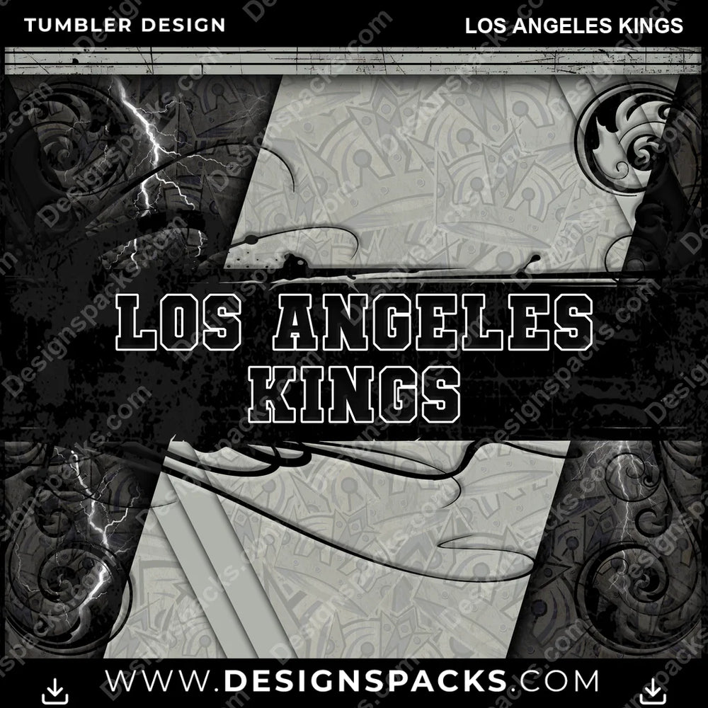 Hockey Elegant Los Angeles Kings NHL Hockey Tumbler Digital Wrap Design Download