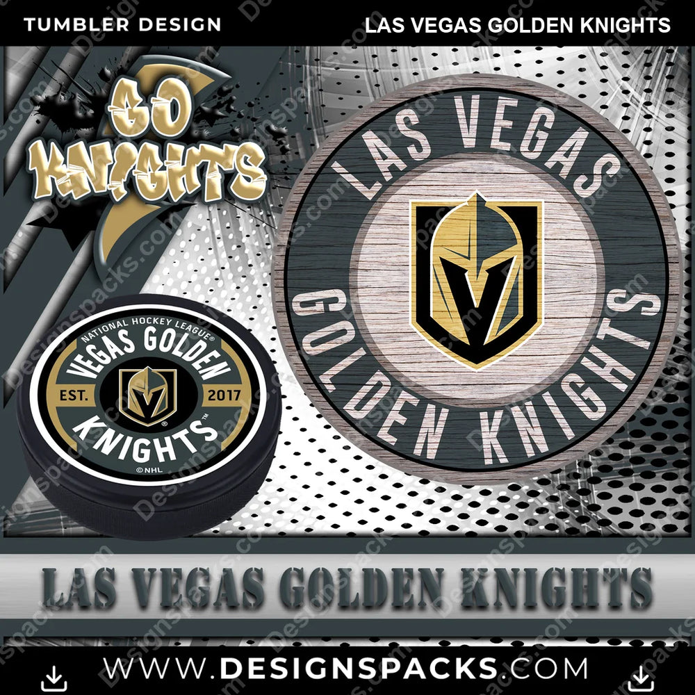 Hockey Go Team Las Vegas Golden Knights NHL Hockey Tumbler Digital Wrap Design Download