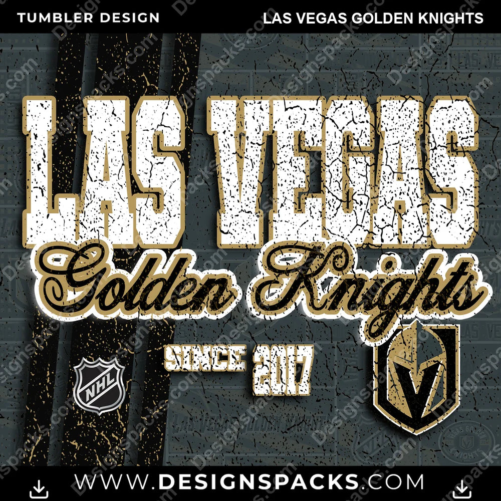 Hockey Grunge Las Vegas Golden Knights NHL Hockey Tumbler Digital Wrap Design Download
