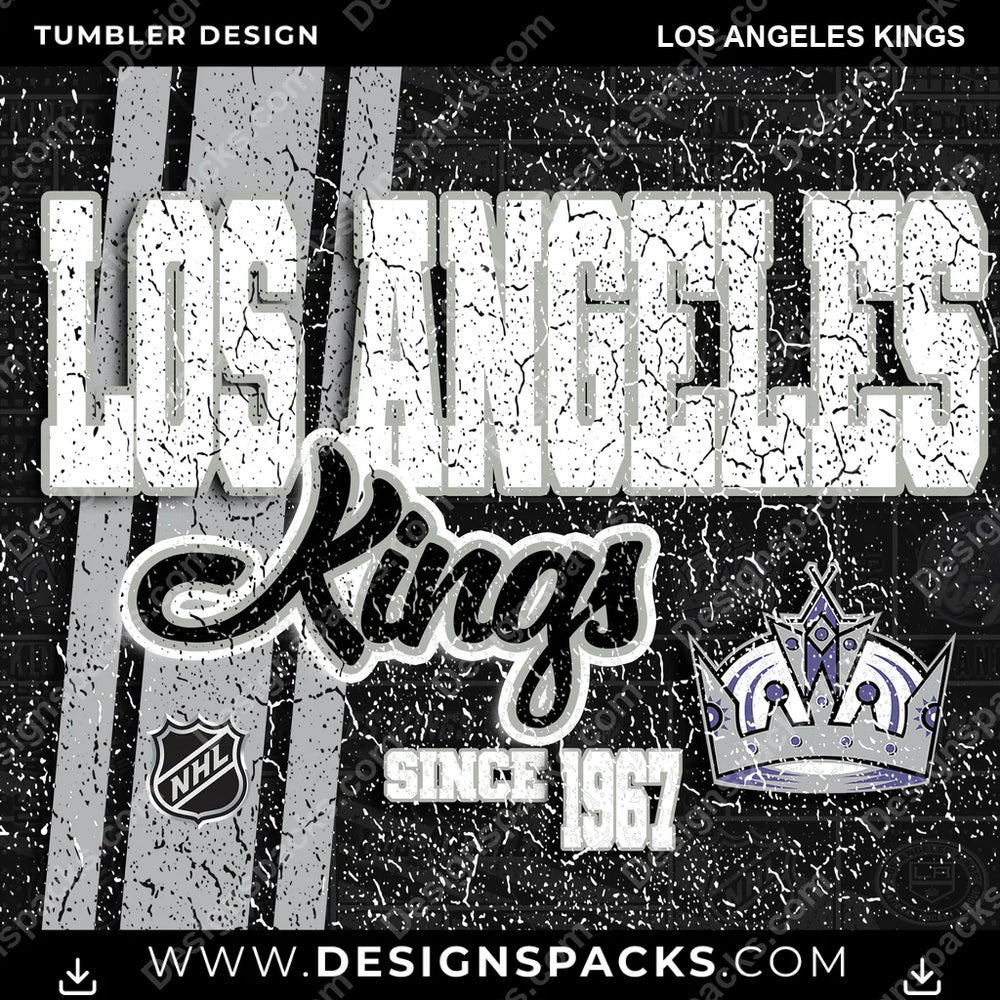 Hockey Grunge Los Angeles Kings NHL Hockey Tumbler Digital Wrap Design Download