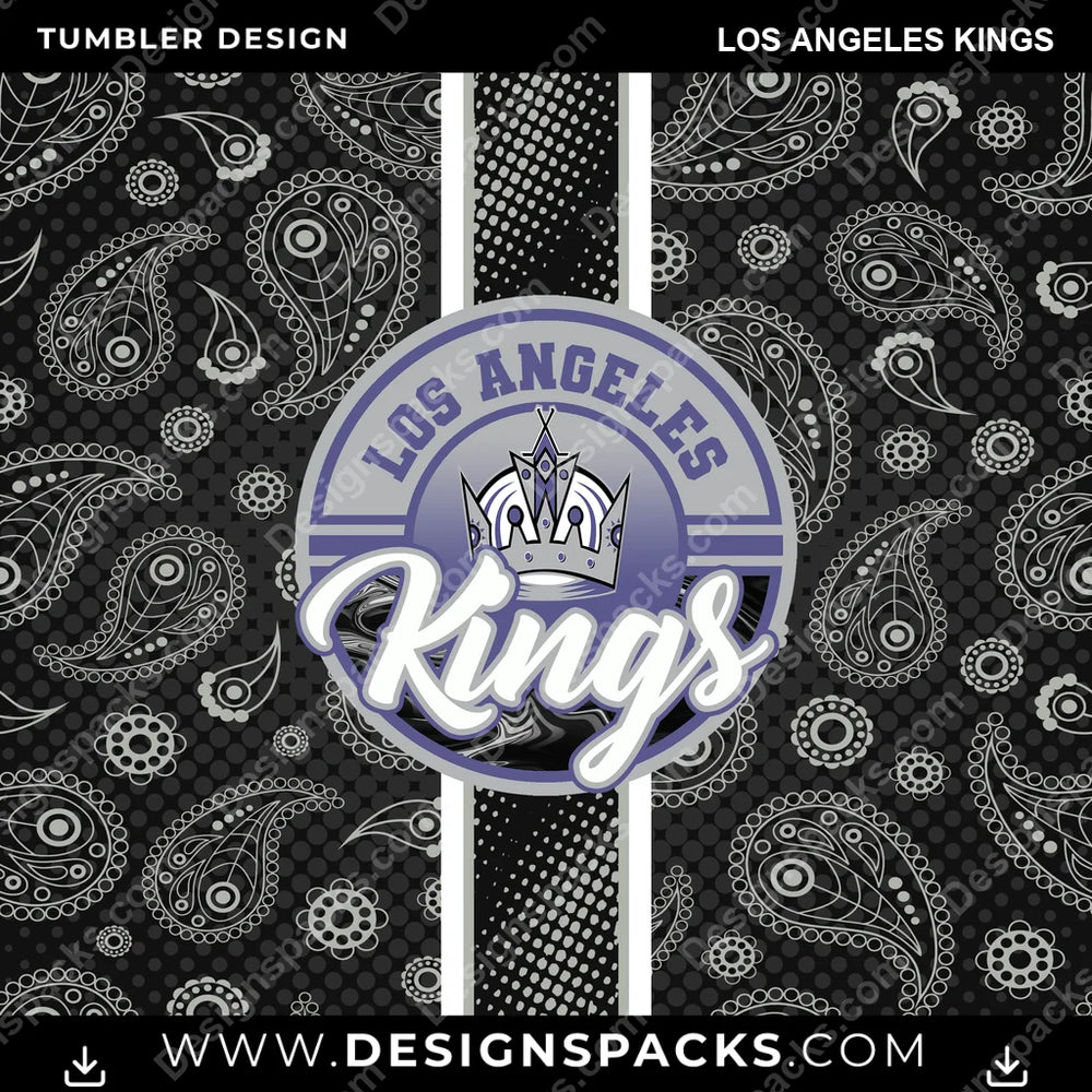 Hockey Handkerchief Los Angeles Kings NHL Hockey Tumbler Digital Wrap Design Download