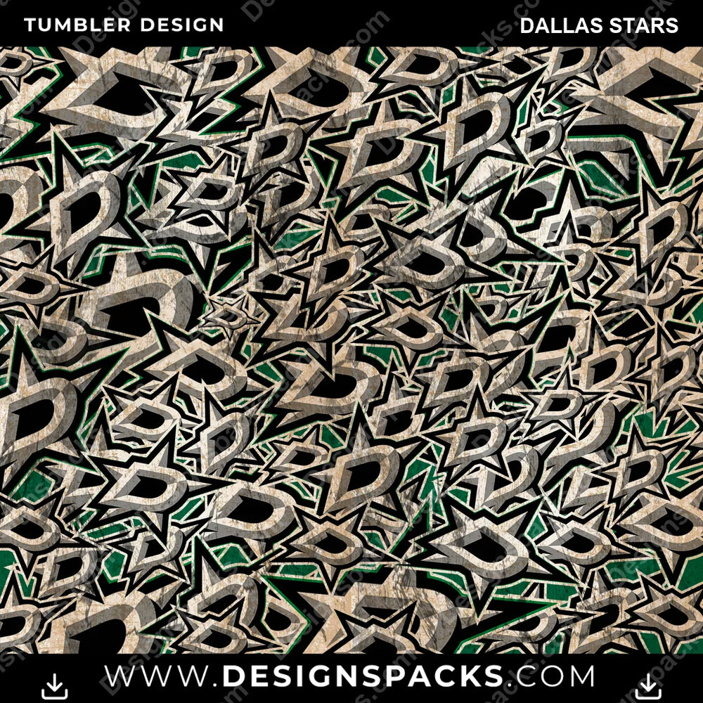 Hockey Logo BG Dallas Stars NHL Hockey Tumbler Digital Wrap Design Download