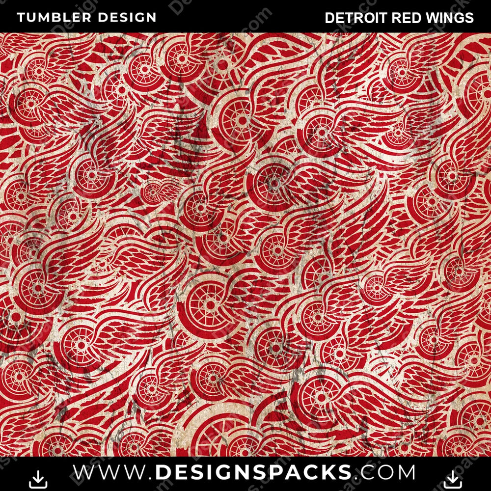 Hockey Logo BG Detroit Red Wings NHL Hockey Tumbler Digital Wrap Design Download