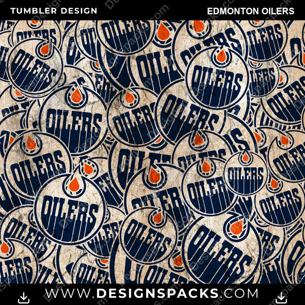 Hockey Logo BG Edmonton Oilers NHL Hockey Tumbler Digital Wrap Design Download
