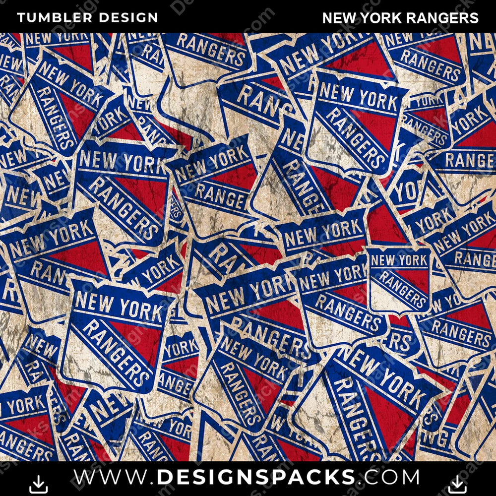 Hockey Logo BG New York Rangers NHL Hockey Tumbler Digital Wrap Design Download