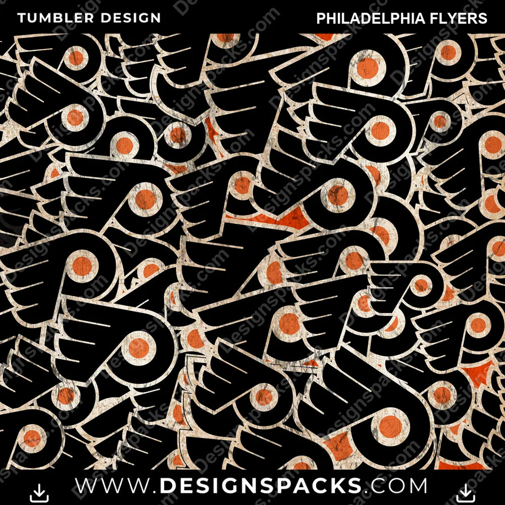 Hockey Logo BG Philadelphia Flyers NHL Hockey Tumbler Digital Wrap Design Download