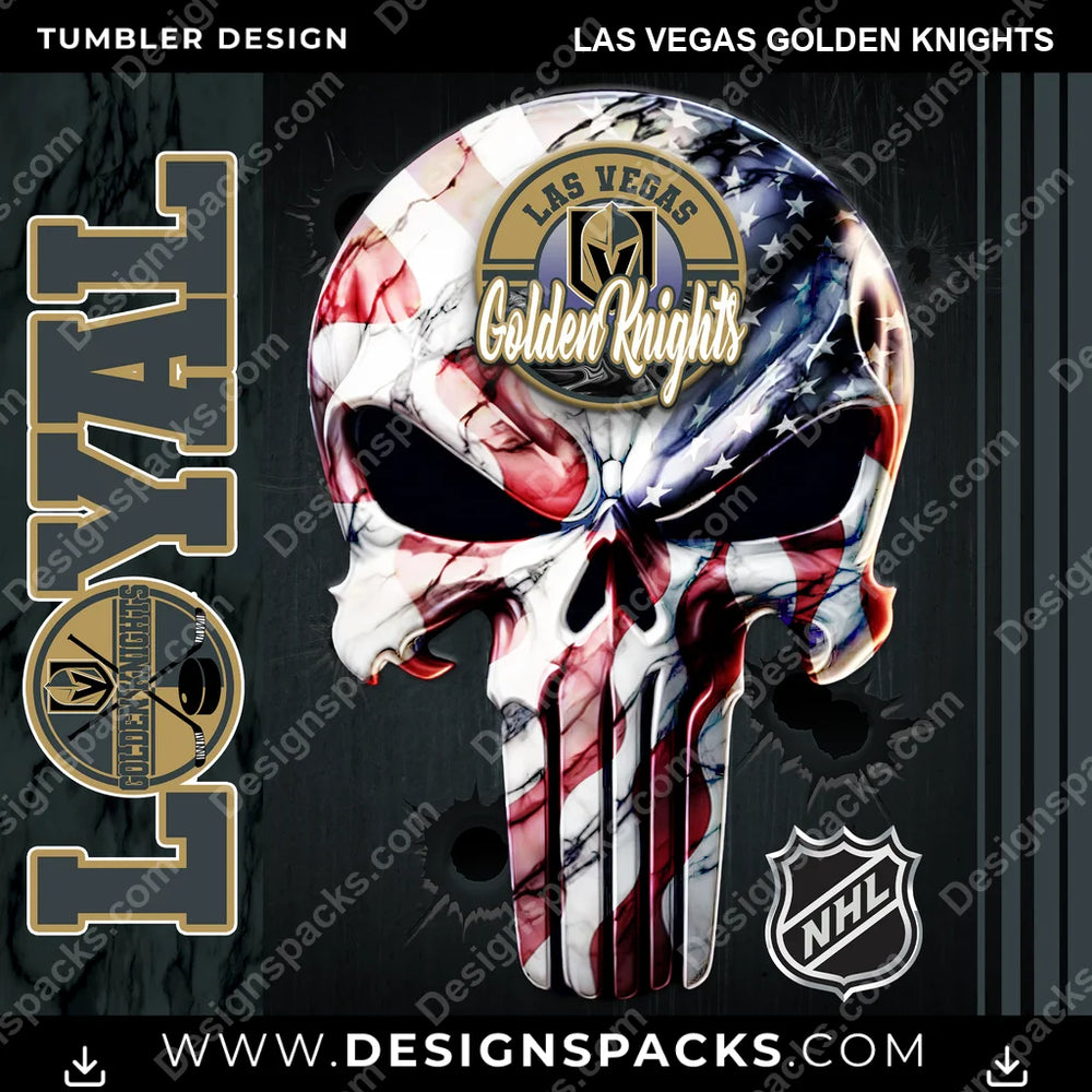 Hockey Loyal Las Vegas Golden Knights NHL Hockey Tumbler Digital Wrap Design Download