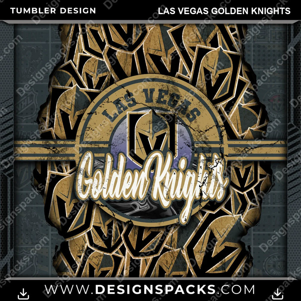 Hockey Ripped Las Vegas Golden Knights NHL Hockey Tumbler Digital Wrap Design Download