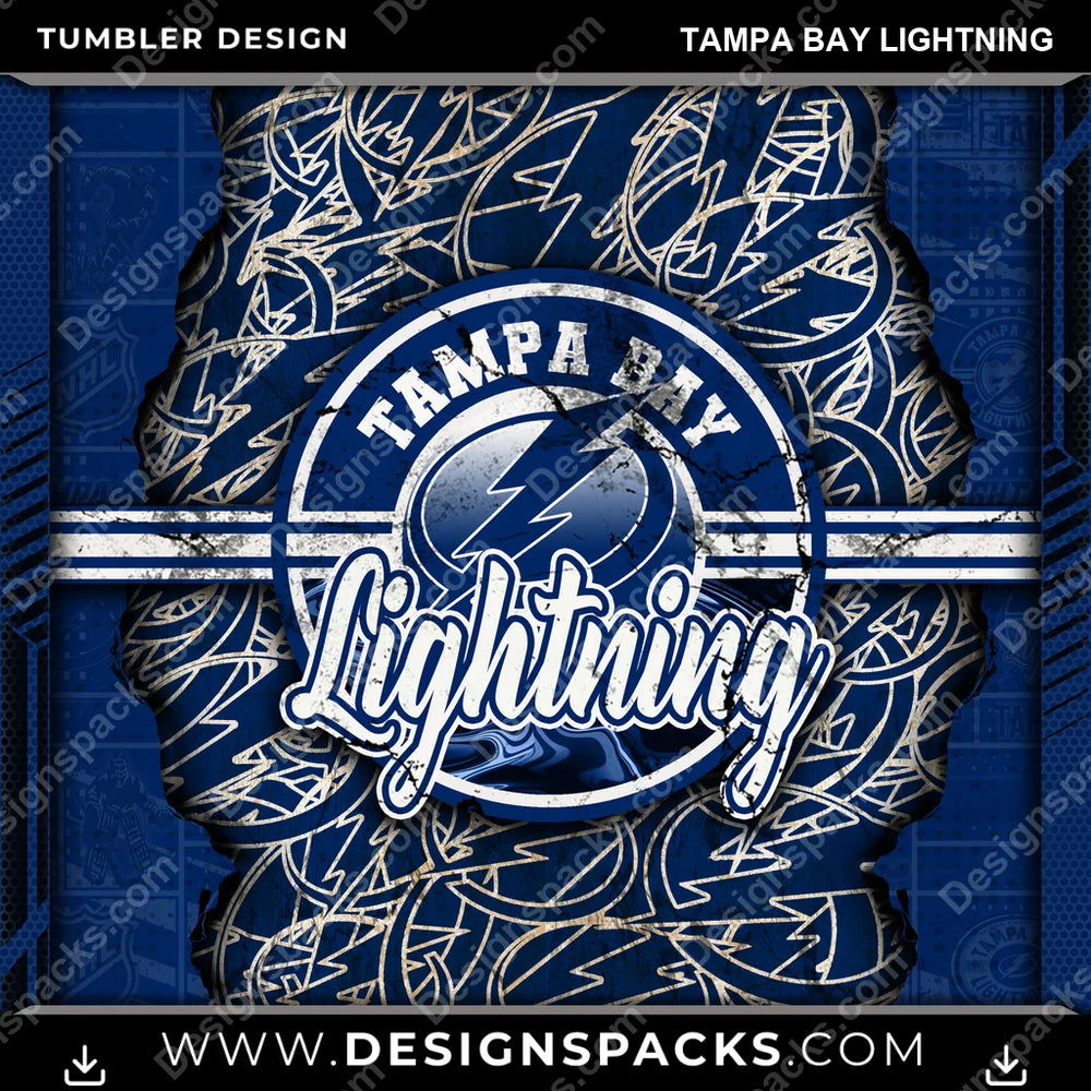 Hockey Ripped Tampa Bay Lightning NHL Hockey Tumbler Digital Wrap Design Download