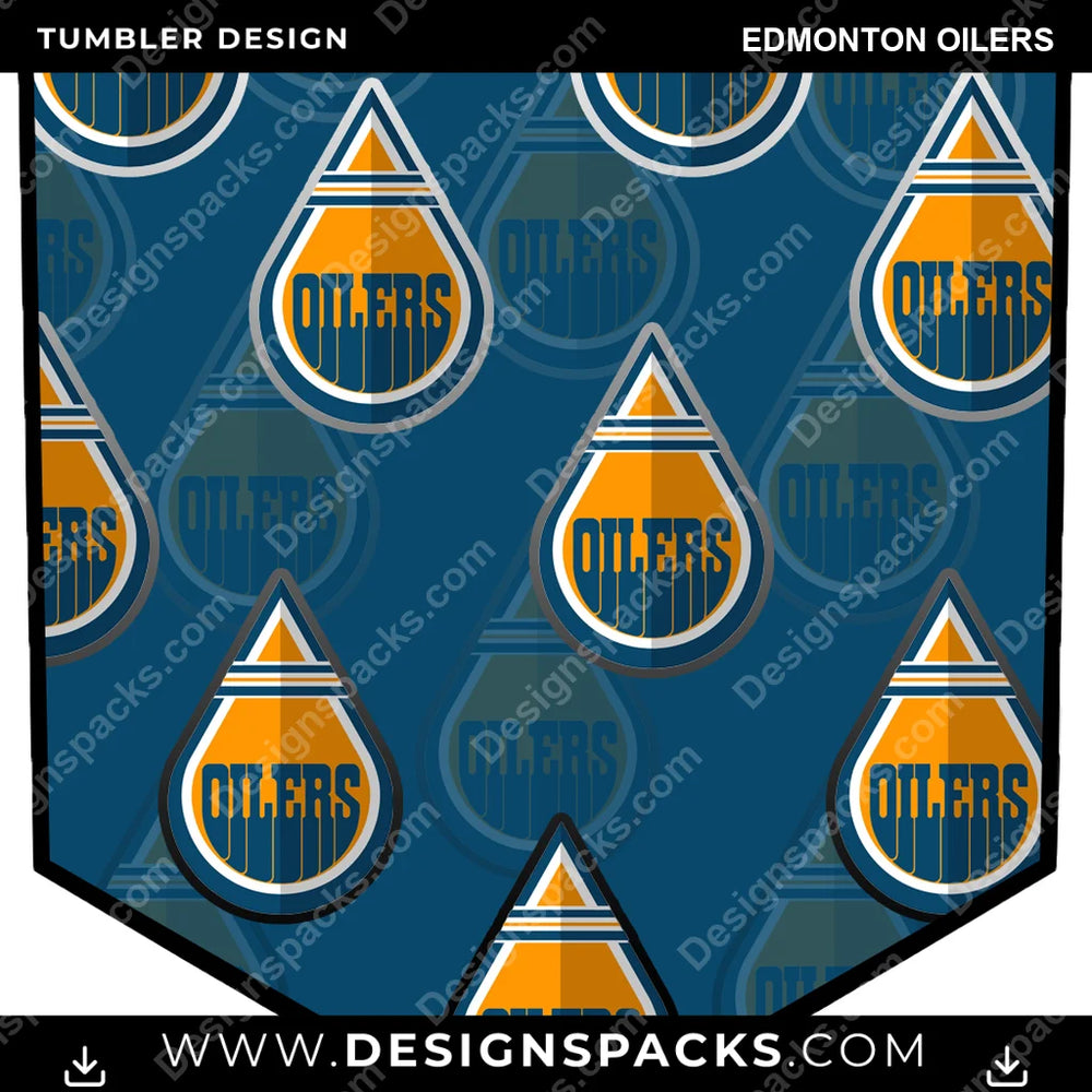 Hockey Sigil Edmonton Oilers NHL Hockey Tumbler Digital Wrap Design Download
