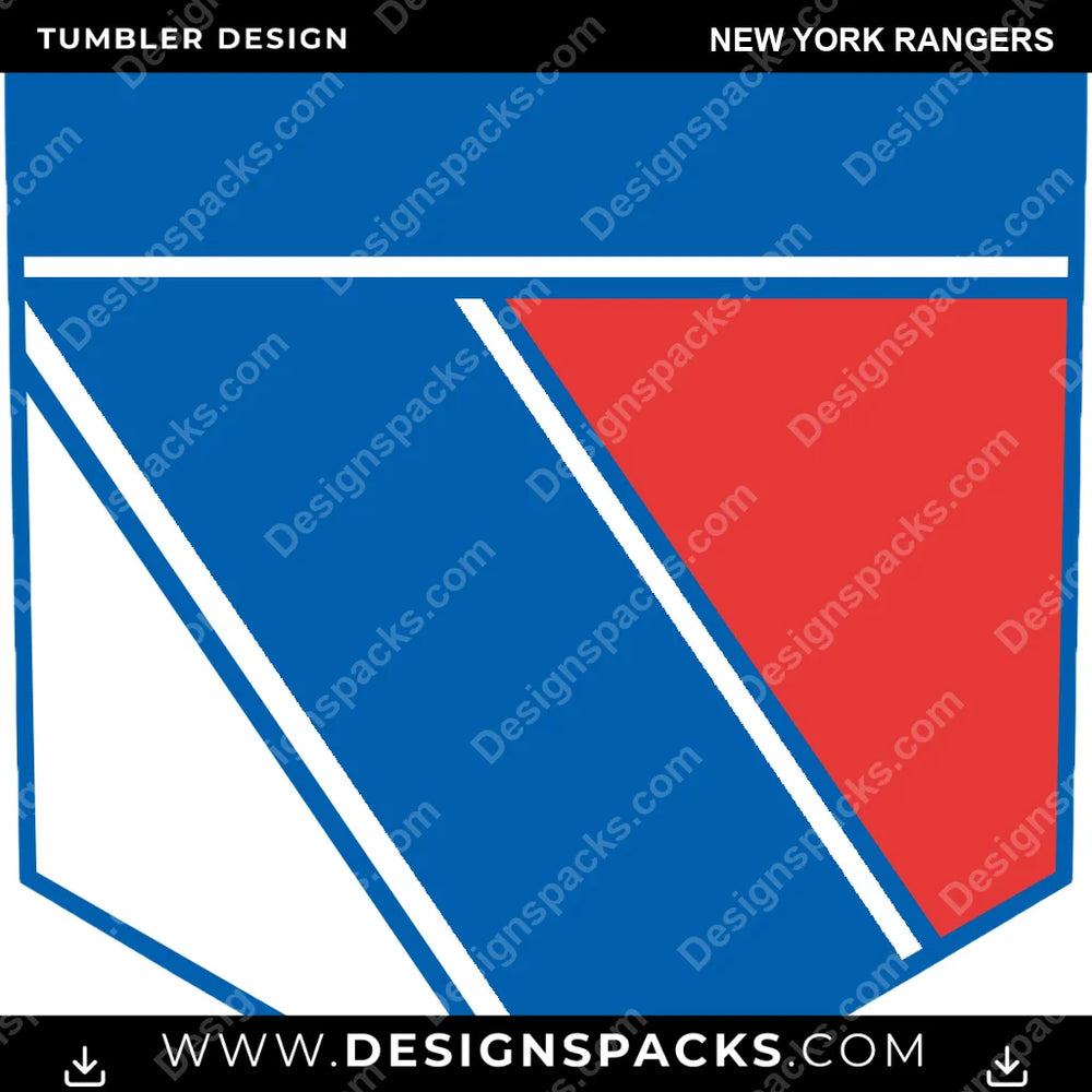 Hockey Sigil New York Rangers NHL Hockey Tumbler Digital Wrap Design Download