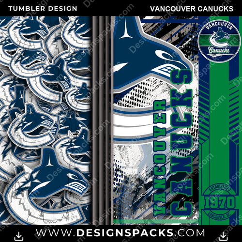 Hockey Sports Vancouver Canucks Tumbler Digital Wrap Design
