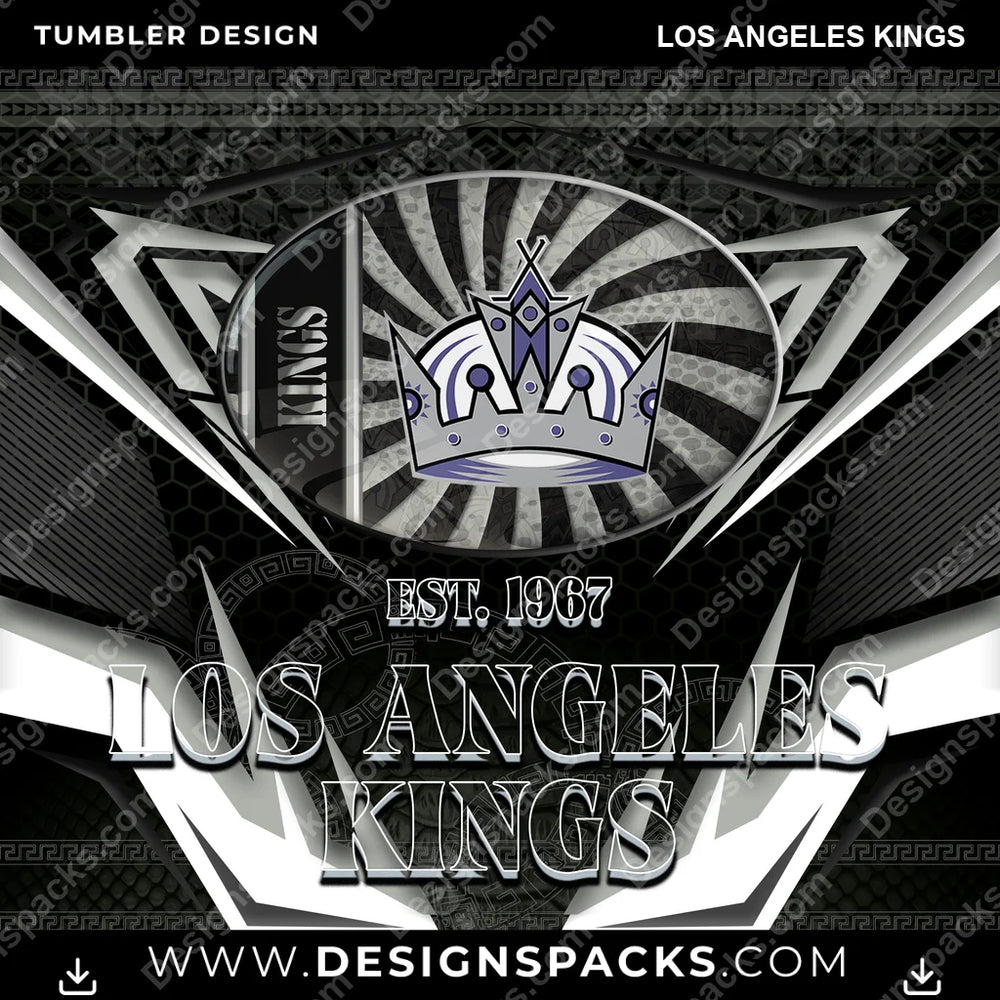 Hockey Tribal Los Angeles Kings NHL Hockey Tumbler Digital Wrap Design Download