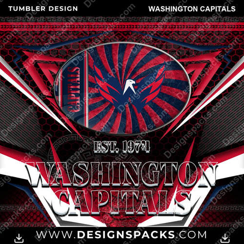 Hockey Tribal Washington Capitals Tumbler Digital Wrap Design