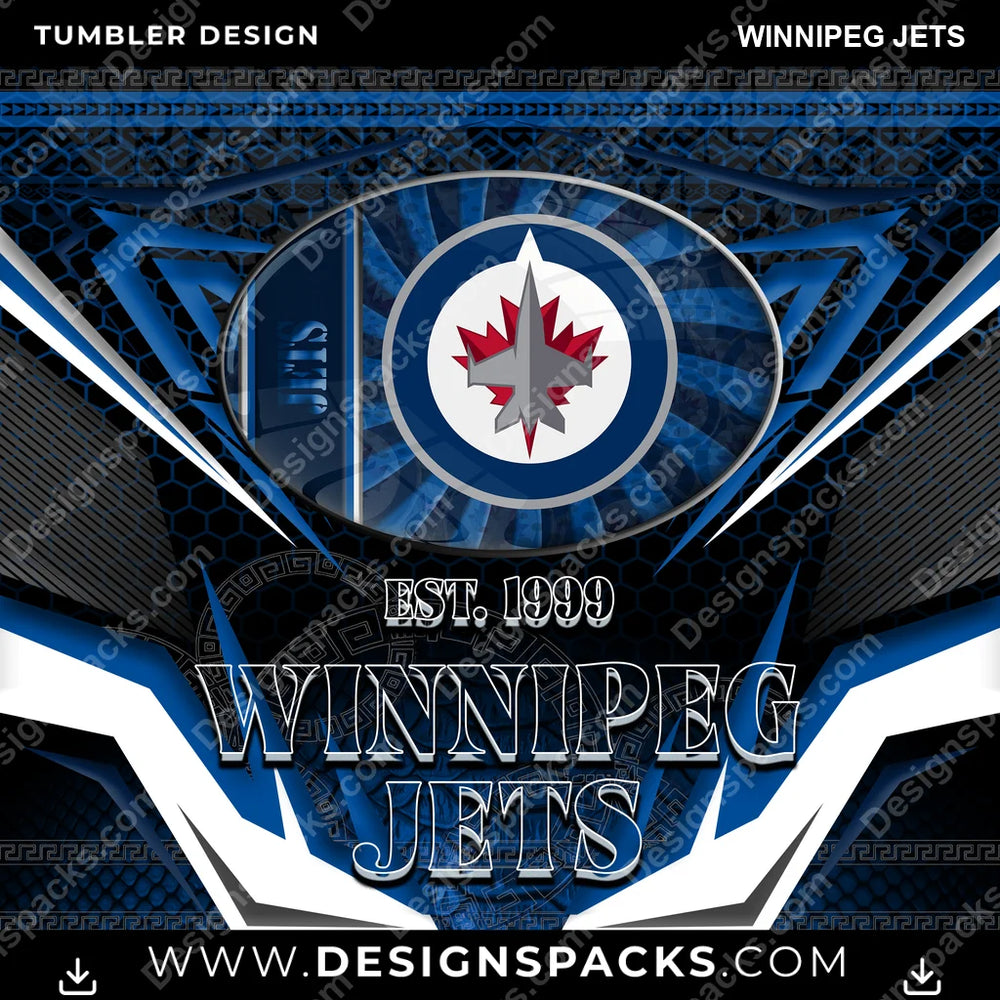 Hockey Tribal Winnipeg Jets Tumbler Digital Wrap Design