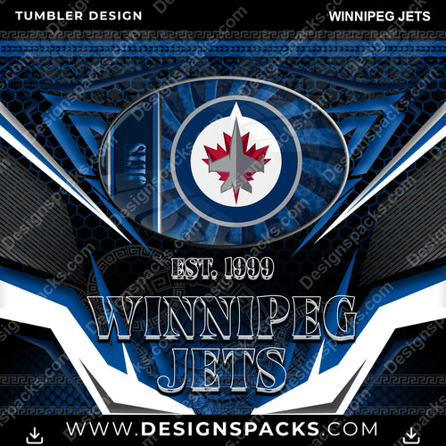 Hockey Tribal Winnipeg Jets Tumbler Digital Wrap Design
