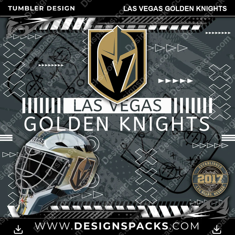 Hockey Xs & Os Las Vegas Golden Knights NHL Hockey Tumbler Digital Wrap Design Download