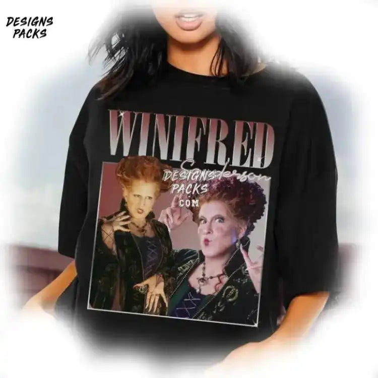 Hocus Pocus Homage Tv S Winifred Sanderson Vintage Graphic Png Design