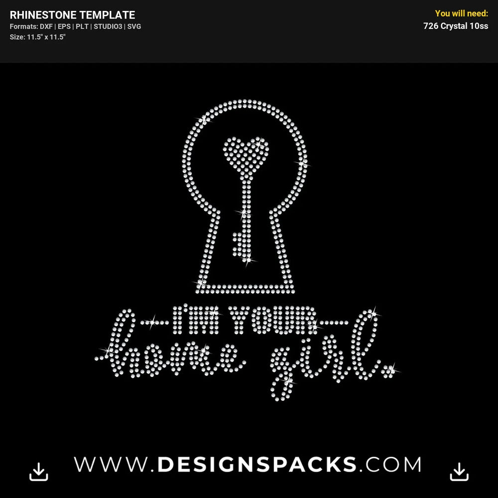 Home Girl Shirt Design Rhinestone Digital Template
