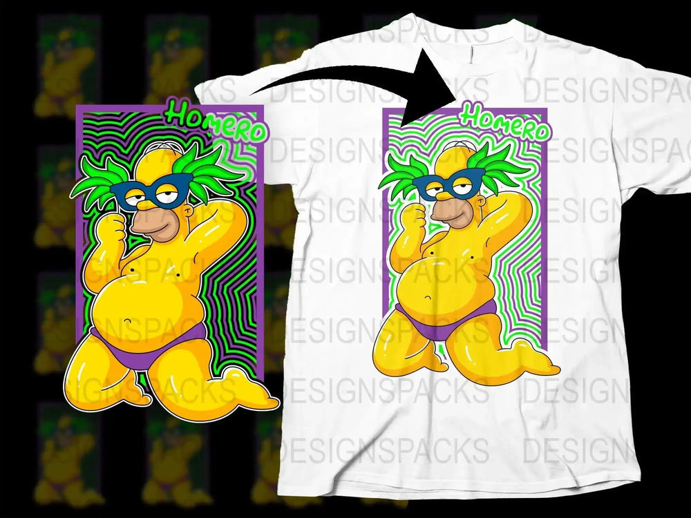 Homero Valentine Graphic Trendy Fun Cartoon Png Digital Download