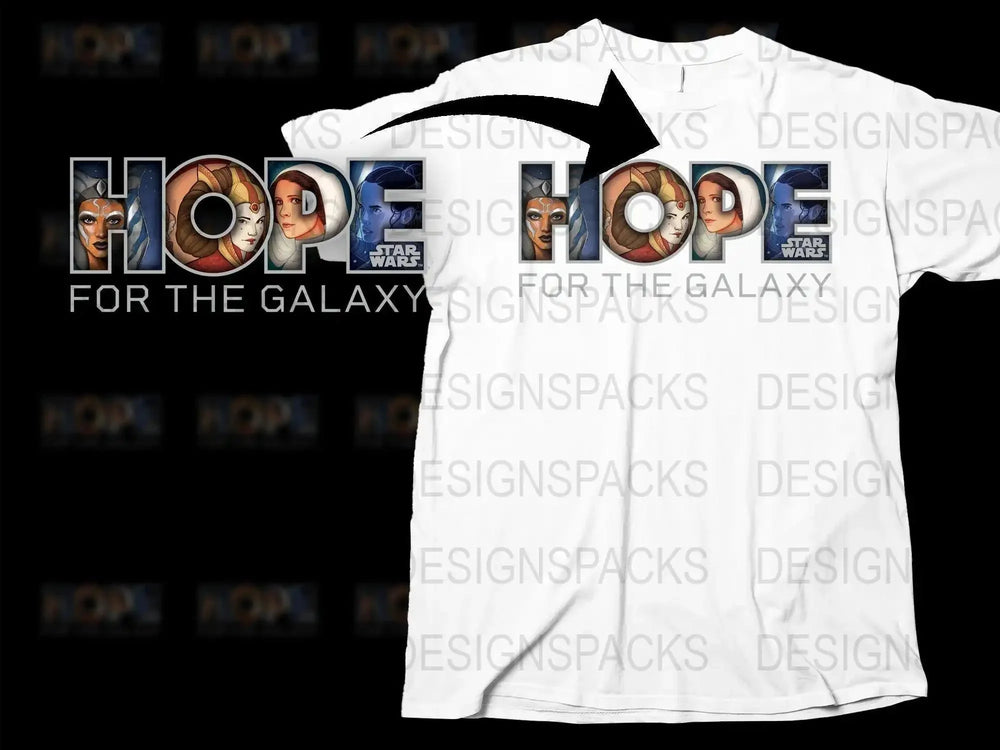 Hope for the Galaxy Star Wars Characters Png Digital Download