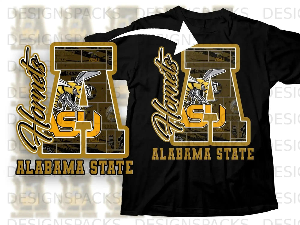 Alabama State ASU Hornets Graphic Tee Shirt