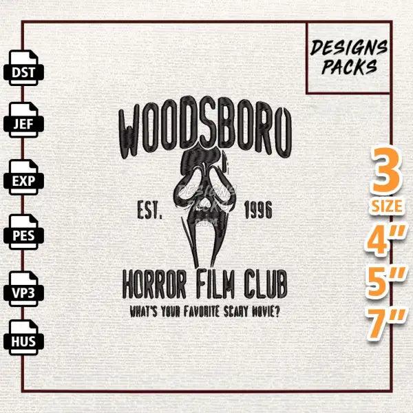 Horror Film Club Est 1996 Embroidery Design
