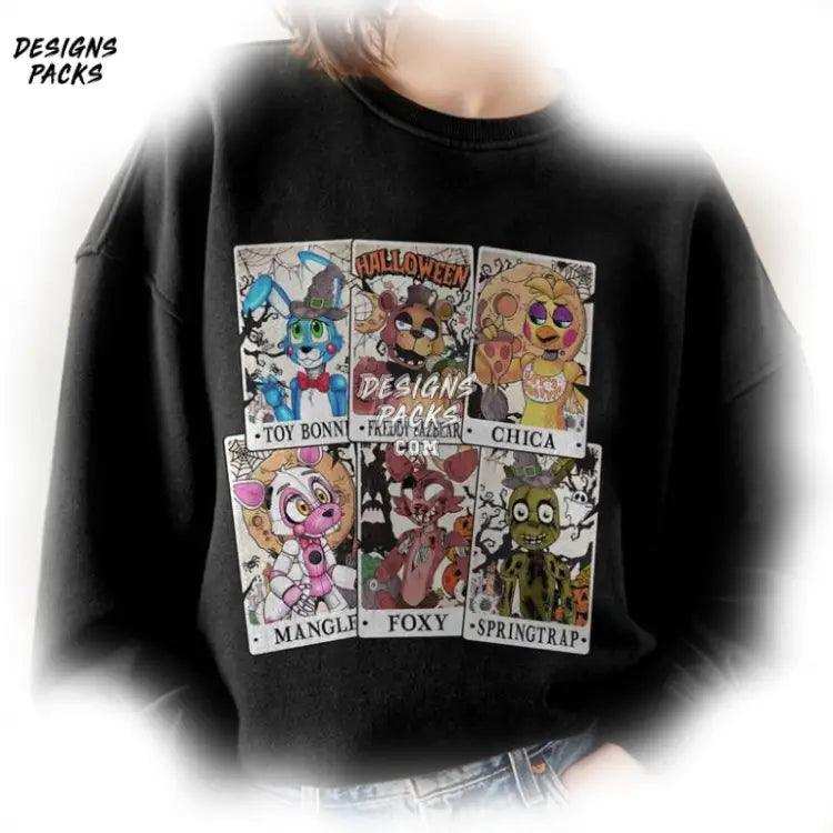 Horror Halloween Costume Sublimation Design Five Nights At Freddy Tarot Card Png