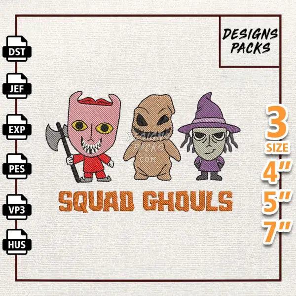 Horror Movie Characters Embroidery Design