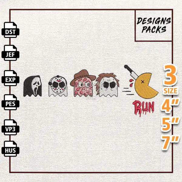 Horror Movie Characters Embroidery Design