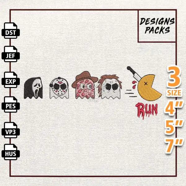 Horror Movie Characters Embroidery Design