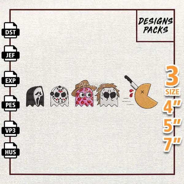 Horror Movie Characters Embroidery Design