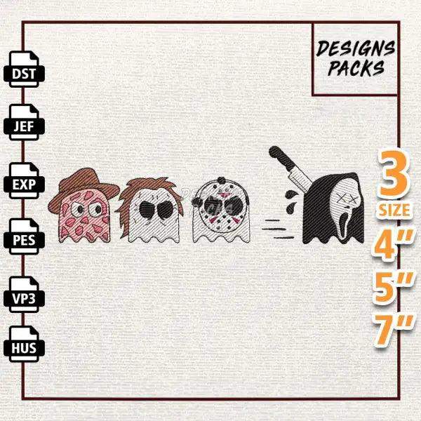 Horror Movie Characters Embroidery Design