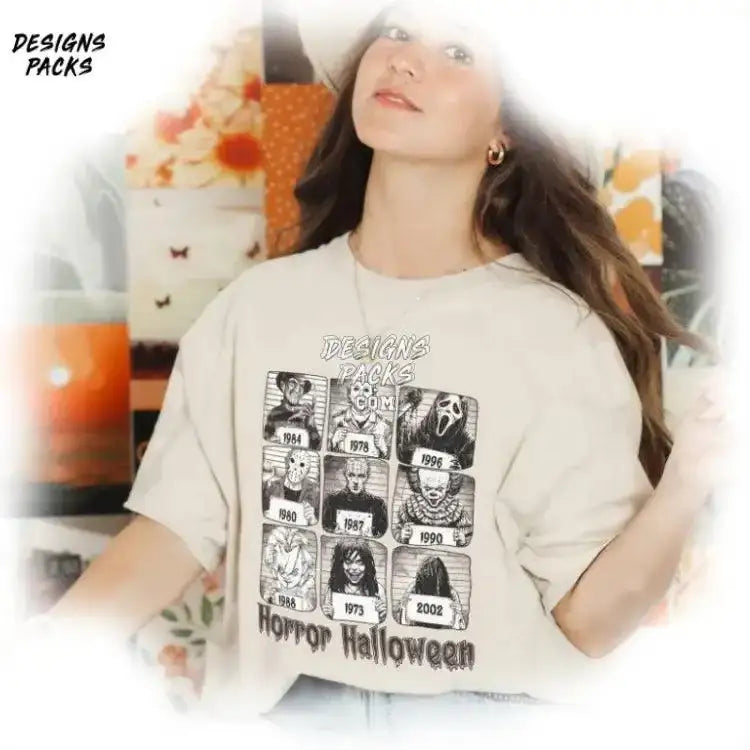 Horror Movie Killers Mugshots Fan Halloween Png Design