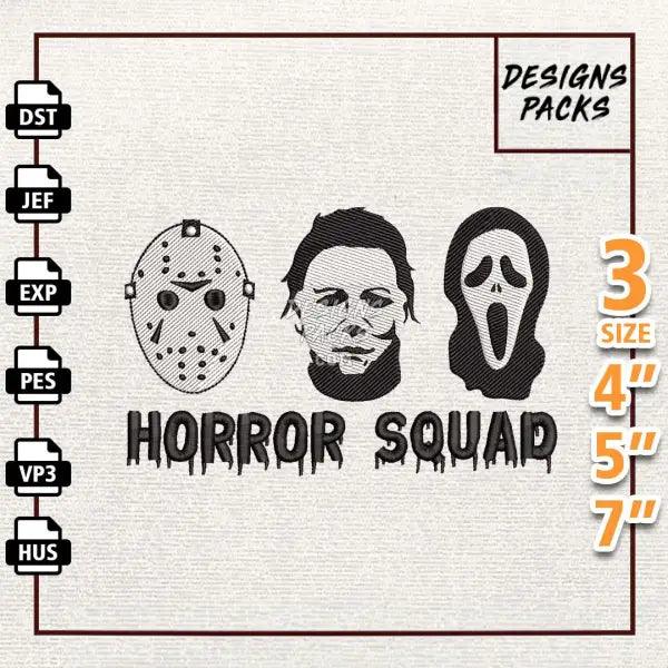 Horror Squad Embroidery Design