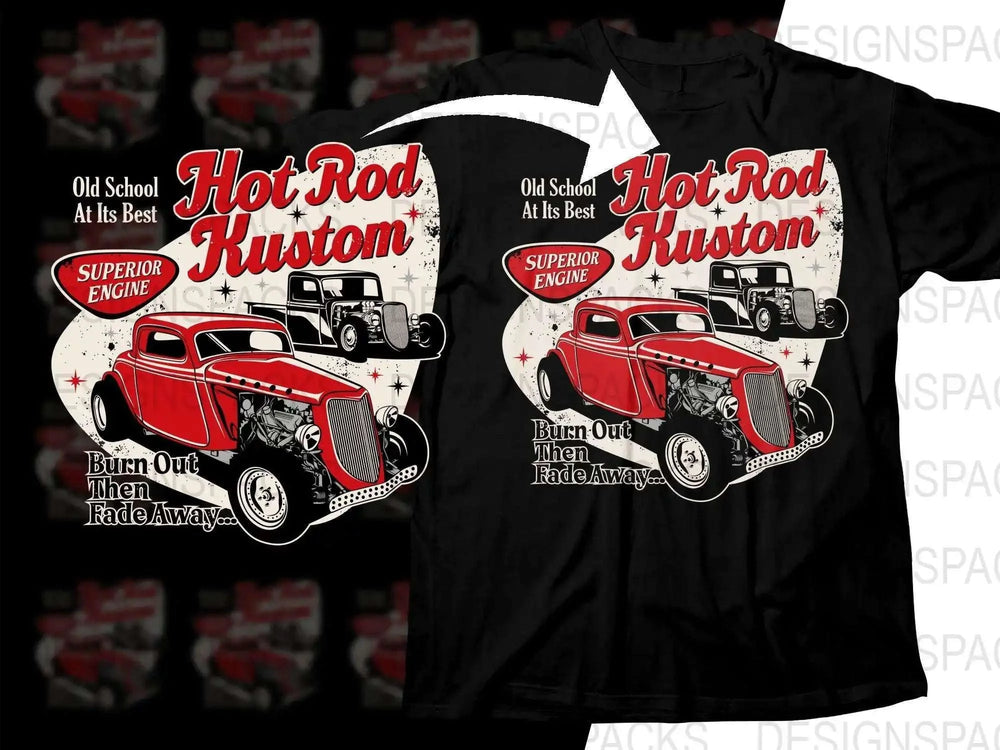 Hot Rod Kustom Superior Engine Burn Out Png Digital Download