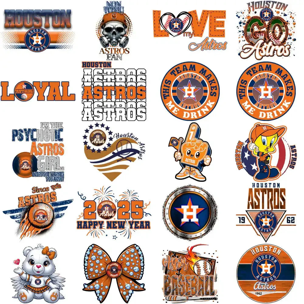 63 Houston Astros Baseball Designs Bundle PNG