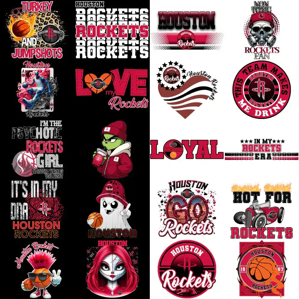 56 Houston Rockets Basketball Designs Bundle PNG