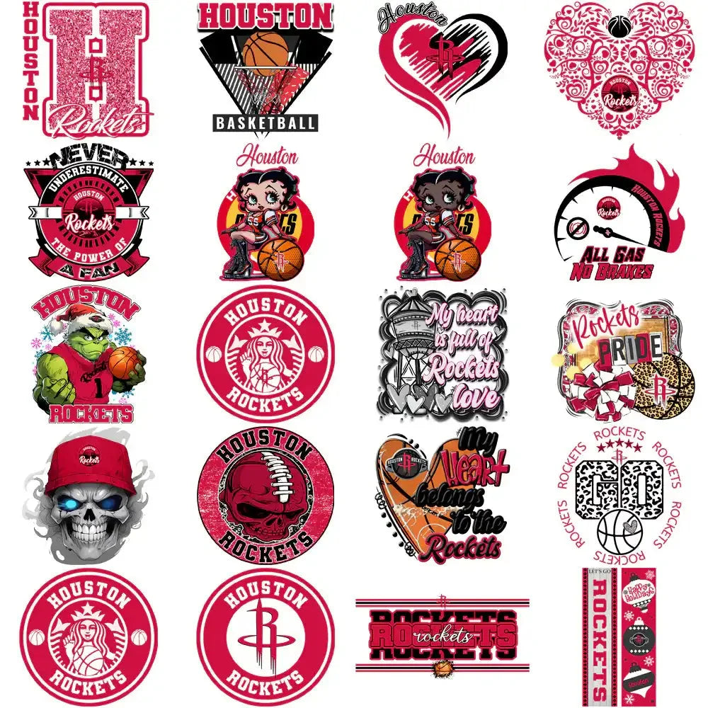 56 Houston Rockets Basketball Designs Bundle PNG