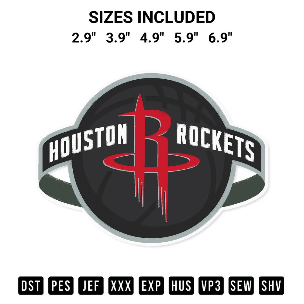 Houston Rockets Embroidery Design