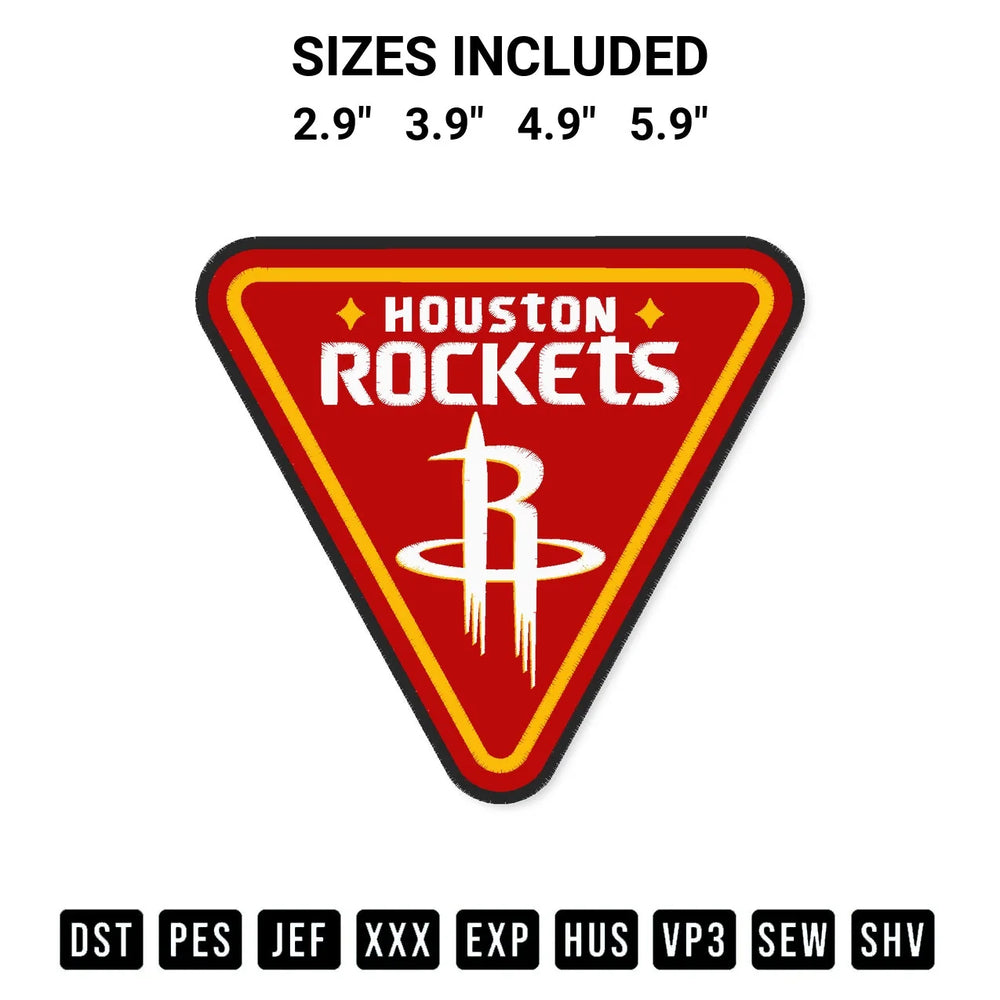 Houston Rockets Logo 2026 Embroidery Design