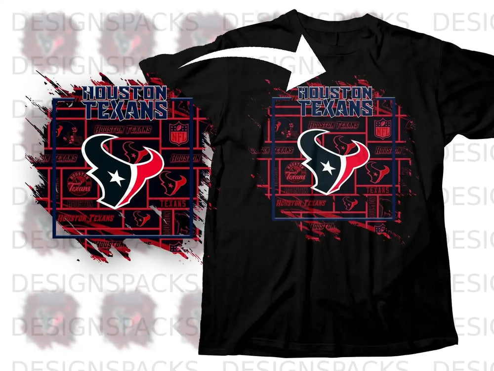 Houston Texans Fan Art Graphic T-Shirt Football Apparel