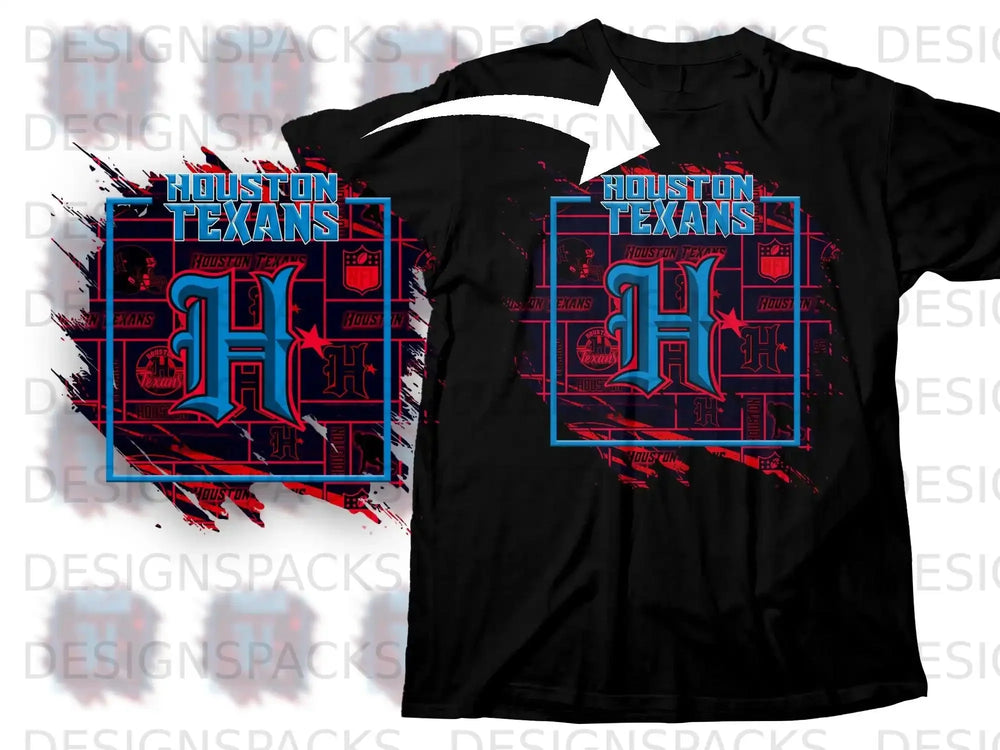 Houston Texans Logo Graphic T-Shirt Football Fan Apparel
